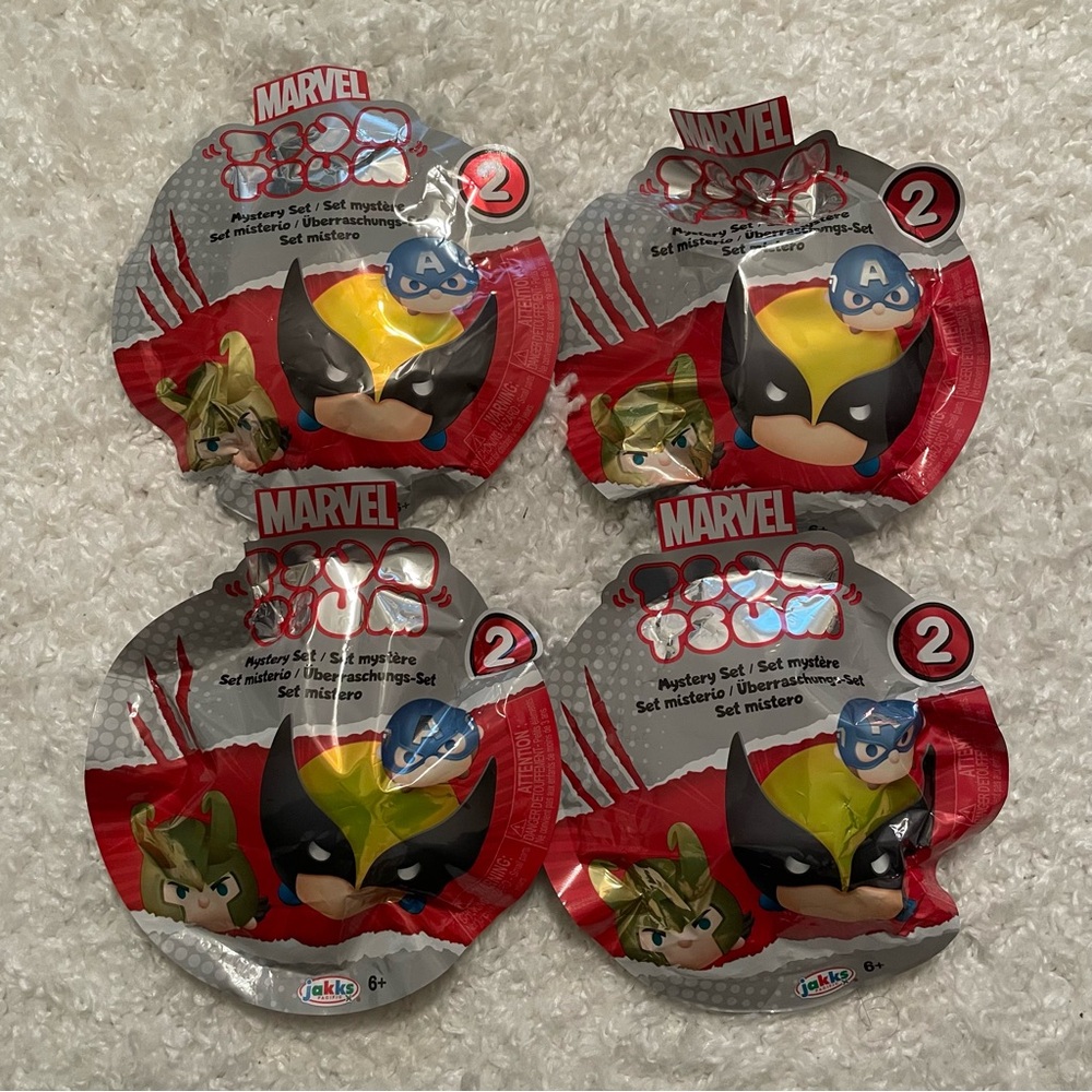 Disney Marvel Tsum Tsum Series 2 Mystery Pack set of 4
